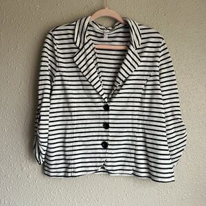 Striped Black and White Women's Jacket